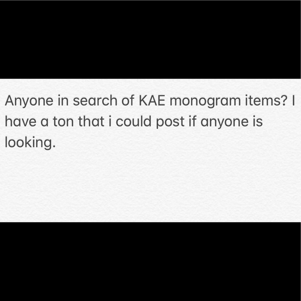 KAE monogram or K monogram clothing